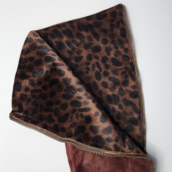 BORN Women's Borman Brick Red Suede Boots Size 6 NEW | Over the Knee, Fold Over - Picture 3 of 9